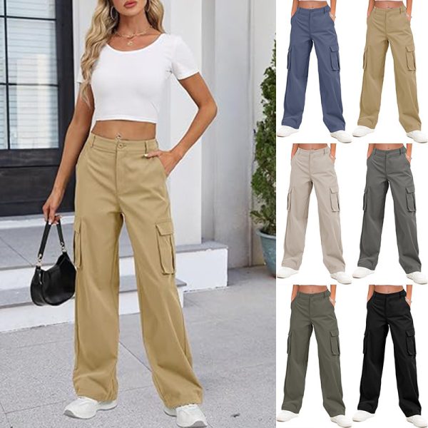 High Waist Street 6 Pockets Overalls Women