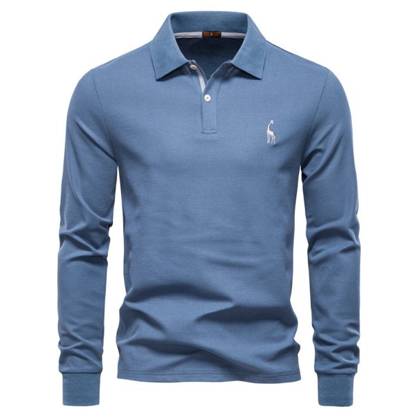 Lapel Casual Solid Color Polo Shirt
