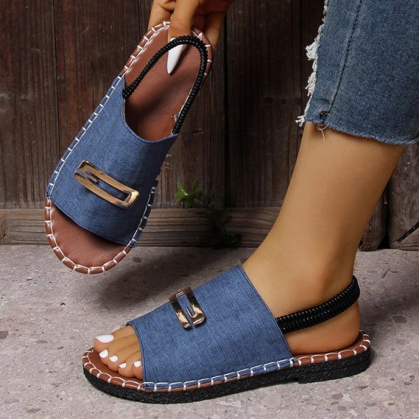 Plus Size With Round-toe Sandles Flat Bottom